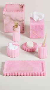 Ensemble d'accessoires de salle de bain en résine en forme de rectangle de super qualité pour les hôtels et la maison avec un motif de modèle élégant - Product Image 4