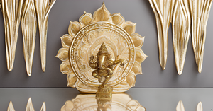 Handmade Modern Design Brass Ganesha Statue Hindu God of Success Evil Destroyer for Pooja <b>Mandir</b> for Weddings Birthdays Diwali - Product Image 6