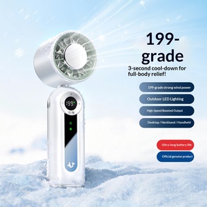 Ventilador Portátil 199 Speed <span class=keywords><strong>Mighty</strong></span>, Ventilador de Vaporización con Refrigeración por Agua, Batería Recargable USB, Mini Ventilador de Mano con Pantalla LED y Rociador de Agua - Product Image 5