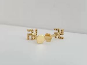 Pendientes de aro de oro amarillo de 10K/14K/18K con diamantes cultivados en laboratorio, Nueva joyería de lujo a la moda para mujer - Product Image 3