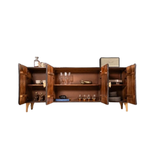 Meuble TV amovible moderne Meubles en bois massif faits à la main avec rangement réglable pour la maison Hôtel Salon ou appartement - Product Image 2