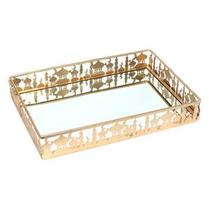 Beau plateau de ramadan en métal léger idéal pour transporter de la nourriture et des boissons pendant les repas du ramadan et les fêtes de l'Aïd - Product Image 1