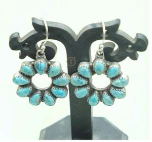 Pendientes de Turquesa y Cobre, Pendientes de Piedra Azul, Pendientes de Plata de Ley 925, Pendientes de Oro Amarillo, Pendientes Colgantes Hechos a Mano - Product Image 4