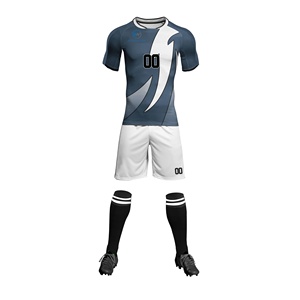 Maillots de football respirants de haute qualité, sublimation, conception de découpe automatisée ; uniforme de football économique et de haute technologie - Product Image 3