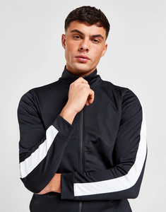 Veste de survêtement à capuche élégante pour hommes ensemble de pantalons à coupe régulière vêtements de sport à la mode imprimé à rayures respirant à séchage rapide pour décontracté - Product Image 2
