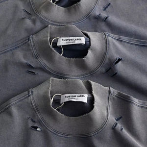 เสื้อยืดผู้ชาย/ยูนิเซ็กส์ แขนสั้น ผ้าถัก ทรงหลวม 100% ผ้าฝ้าย พิมพ์ลายดิจิทัล ไซส์ใหญ่ สไตล์วินเทจ ลำลอง สีพื้น ไม่มีลาย รับผลิตตามสั่งขายส่ง - Product Image 3