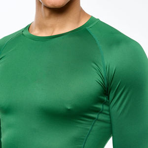 Camisas de compresión personalizadas para hombre con mangas largas de secado rápido y tejido de punto estampado con su propio logotipo - Product Image 5