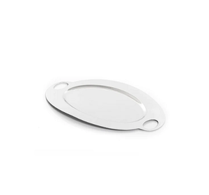 Plato de servicio de color plateado de acero inoxidable, plato de dátiles de chocolates de tamaño y forma personalizados a los precios más bajos - Product Image 1