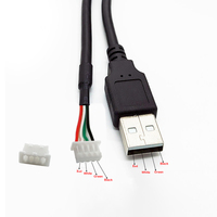 Câble USB 2.0 personnalisé mâle/femelle vers JST GH PH SH MX ZH XH, 4 broches/5 broches, connexion interne PCB pour appareils électroniques de données