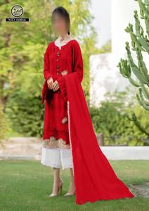 ชุดเดรสชีฟองแฟนซีสไตล์ปากีสถานแบบดั้งเดิมสำหรับผู้หญิง ดีไซน์แบบชุดส่าหรีสำหรับโอกาสพิเศษ - Product Image 5