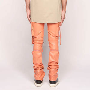 กางเกงหนังขาบานสำหรับผู้ชายกางเกงหนังสไตล์วินเทจ - Product Image 6