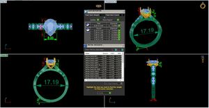 แหวนหมั้นได้แรงบันดาลใจจากวินเทจประดับเพชรรูปลูกแพร์ชุบทองและประดับด้านข้างเป็นวงกลม - Product Image 5