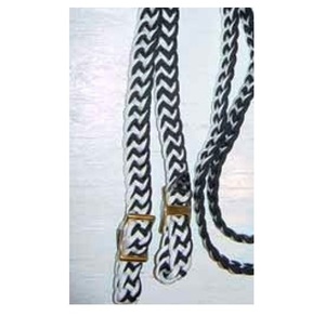 เชือกจูงม้าสีดำและสีขาววัสดุไนลอน/พีพีพร้อมหัวเข็มขัดทองเหลืองปรับแต่งขนาดได้ตามต้องการ - Product Image 3