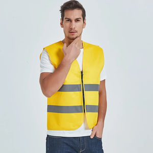 Chaleco DE SEGURIDAD reflectante personalizable de alta visibilidad, duradero, transpirable, impermeable, con logotipo personalizado para uso en exteriores - Product Image 5