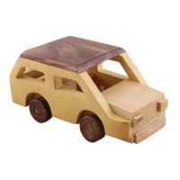 Coche de Juguete de Madera Hecho a Mano con Ruedas Móviles, Bordes Redondeados, Diseño Compacto y Suave para Aprendizaje Montessori y Regalo para Niños