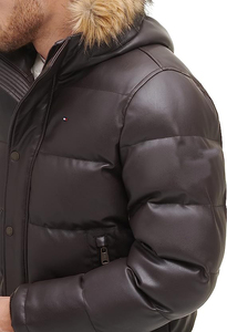 2025 Pakistan doré temps hommes léger matelassé Faux cuir doudoune extérieur bulle veste hommes - Product Image 5