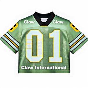 Maillot de football américain personnalisé en polyester imprimé de logo, maillot de football américain unisexe de dernière conception en gros - Product Image 1