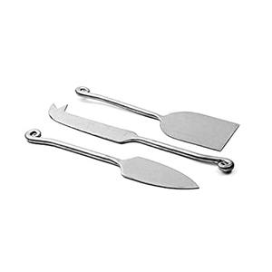 Trancheuse à fromage en acier inoxydable plaqué argent, avec poignée en marbre de gravier authentique, épandeur à fromage en argenterie de Style moderne - Product Image 5