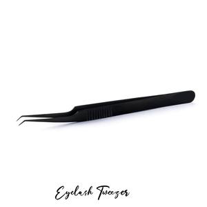 Pinzas de extensión de pestañas de acero inoxidable de etiqueta privada para maquillaje de volumen herramienta de aislamiento recto - Product Image 2