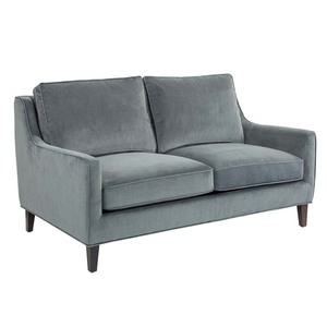 Contemporary Velvet Upholstered Loveseat Set 3-Seater Square <b>Sofa</b> 170x86cm SFB68043 for Home Living Rooms - Product Image 1