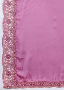 Trendmalls Sari de seda para mujer con bordado de borde elaborado, sin coser, estilo casual, con blusa de diseñador, ajuste regular, con detección de agujas - Product Image 6