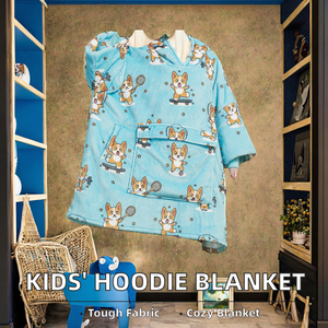 Professional Custom Eco-Friendly Wearable <b>Hoodie</b> Blanket Soft Cozy Giant Pocket Hood Snuggel Woven Fleece Coral Warm Plus Size - Product Image 3