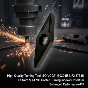 Herramienta de Torneado de Alta Calidad ISO VCGT 130304E-NF2 T7335 D.3.4mm MT-CVD con Recubrimiento, Inserto Indexable para un Rendimiento Mejorado - PU - Product Image 3