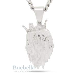 3D Boss Roaring Lion <b>Necklace</b> Iced Out Hip Hop <b>Pendant</b> for <b>Men</b>, Bold Symbol of Power & Leadership - Product Image 5