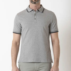 Coton décontracté zippé pour hommes de haute qualité pour polo respirant et brodé motif solide blanc en gros - Product Image 6