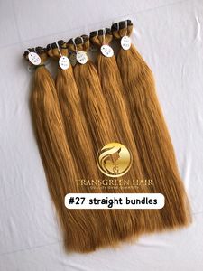 Extensiones de cabello humano 100% de calidad superior de 22 pulgadas, cabello liso de visón camboyano Virgen del templo indio, color de un solo donante - Product Image 6