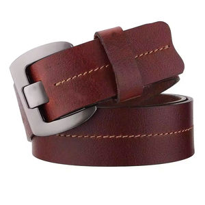 Cinturones de cuero genuino más vendidos para hombres Cinturones de cuero de cintura de moda profesional para hombres con servicio personalizado - Product Image 1