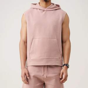 Ensemble short à capuche sans manches pour hommes-Ensemble deux pièces léger et confortable pour une tenue décontractée, une salle de sport et des activités de plein air - Product Image 6