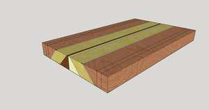 Tabla de cortar de madera de grano final-Diseño cuadrado sostenible y duradero de 12mm de espesor - Product Image 3