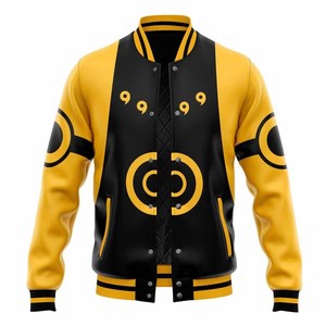 Wholesale High Quality Print Sublimation Bomber <b>Jacket</b> College Canvas Stand Collar <b>Waterproof</b> Men Private Label - Product Image 5