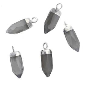 จี้พลอยมูนสโตนสีเทาทำด้วยมือขนาด13X5มม. สร้อยคอหิน925และเครื่องประดับที่มีเสน่ห์หินประจำเดือนเกิด - Product Image 6