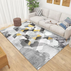 Alfombra de Terciopelo de Cristal Grande Personalizada, Antideslizante, con Base de Puntos, Diseño Abstracto, para Cuarto de Bebé o Niños - Product Image 2