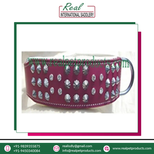 Proveedor y exportador global que vende collar de perro hecho con material de cuero indio genuino de alta calidad estándar para cuello - Product Image 4