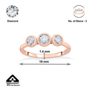 Bague décontractée TriLumous sertie de diamants - Product Image 6
