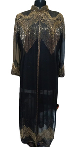 Vestido de manga larga con lentejuelas bordadas a mano para mujer, vestido de mujer islámica modesto, hermoso y elegante - Product Image 3