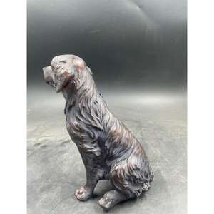 Bronze Chiot Sculpture Décoratif Antique Petit Chien Figurine Ornement De Jardin En Métal Artisanat Vintage Chien Chiot Figure Artisanat - Product Image 5