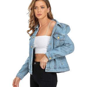 High Street 2025 Custom Made Women Denim Jacket Premium 2025 Breathable Windproof Fancy Women Denim Jacket - Product Image 6