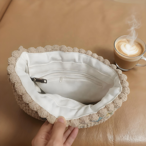 Sac bandoulière tendance pour femme, brodé de fleurs et de dessins animés, en crochet écologique, idéal pour les vacances à la plage - Product Image 5