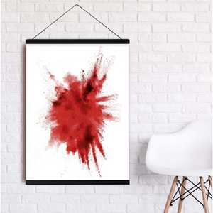 Bandes magnétiques pour affiches 71 cm, paire, MDF noir, design minimaliste, pour fixation murale - Product Image 4