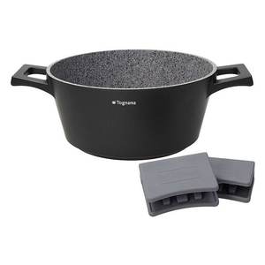 Cacerola Antiadherente de Aluminio Ambiziosa de 24 cm, Negra y Gris Piedra (WL7915CGRTG) para Cacerolas de Aluminio Tognana - Product Image 1