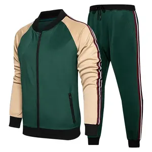Ensembles de survêtement personnalisés pour hommes en coton uni respirant et écologique avec sweats à capuche et pantalons de jogging - Product Image 6