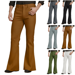 Pantalones de Hombre Estilo Vintage, Acampanados, Cómodos, de Cintura Media, Transpirables, Impermeables, con Cintura Elástica, para Baile, Corte Regular, Elásticos - Product Image 6