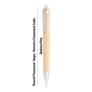 Penna a Sfera in Bambù Personalizzata Roswell, Gadget Unico e Personalizzato - Product Image 2