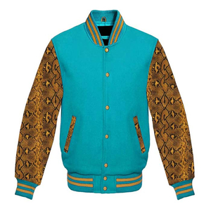 Mens Casual Fashionable Varsity Jacket Classic <b>Wool</b> Blend College Style Breathable Comfortable OEM Available Sizes Colors - Product Image 5
