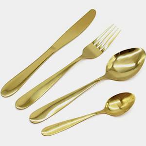 Cubiertos de Lujo Reutilizables con Logotipo, Cubiertos de Metal con Acabado Dorado Espejo, Tenedor, Cuchara, Cuchillos con Mango Moderno y Juego de Cubiertos de Tenedor y Cuchara - Product Image 6
