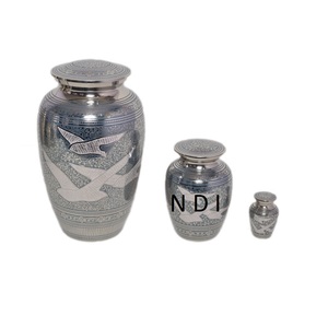 Cuerpo humano Cenizas Esmalte Acabado Recuerdo Cenizas Memorial Cremación Urnas Alta calidad Latón Metal Adulto Cenizas Urnas funerarias - Product Image 5